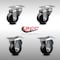 Service Caster 3.5 Inch SS Soft Rubber Wheel Swivel Top Plate Caster Set with 2 Rigid SCC SCC-SS20S3514-SRS-2-R-2 - alternate 1